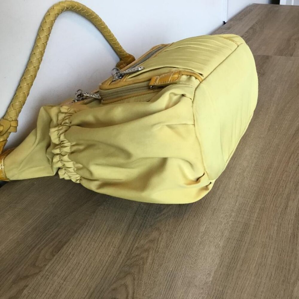 Brighton Yellow Shoulder Bag with Front Zipper Pockets - Picture 12 of 12